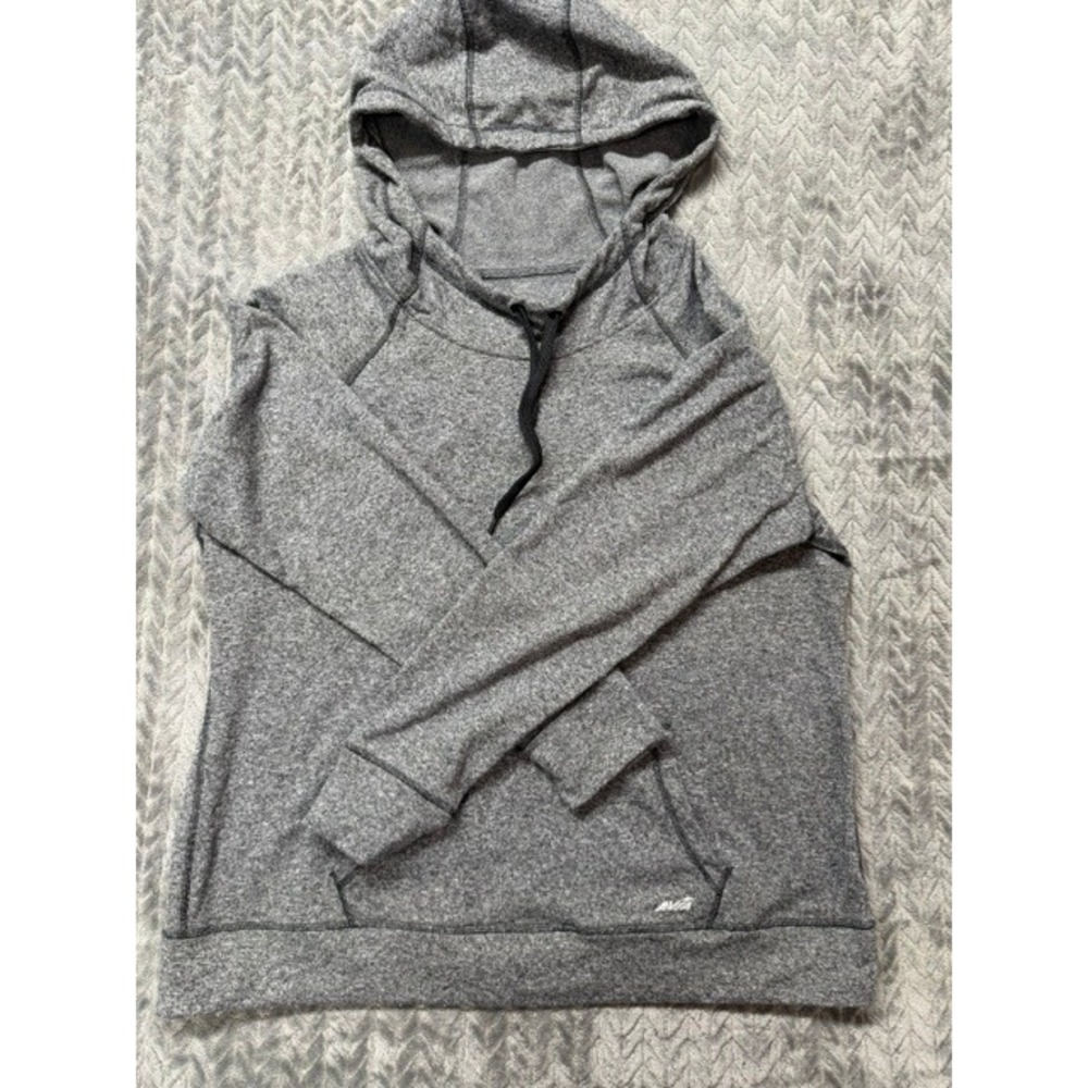 Avia Womens XXL Gray Heathered Pullover Hoodie Activewear 0592